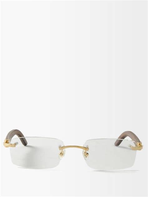 men's cartier buffalo horn glasses|rimless buffalo horn glasses.